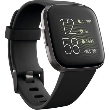 Fitbit Versa 2 Health and Fitness Smartwatch with Black Silicone Band
