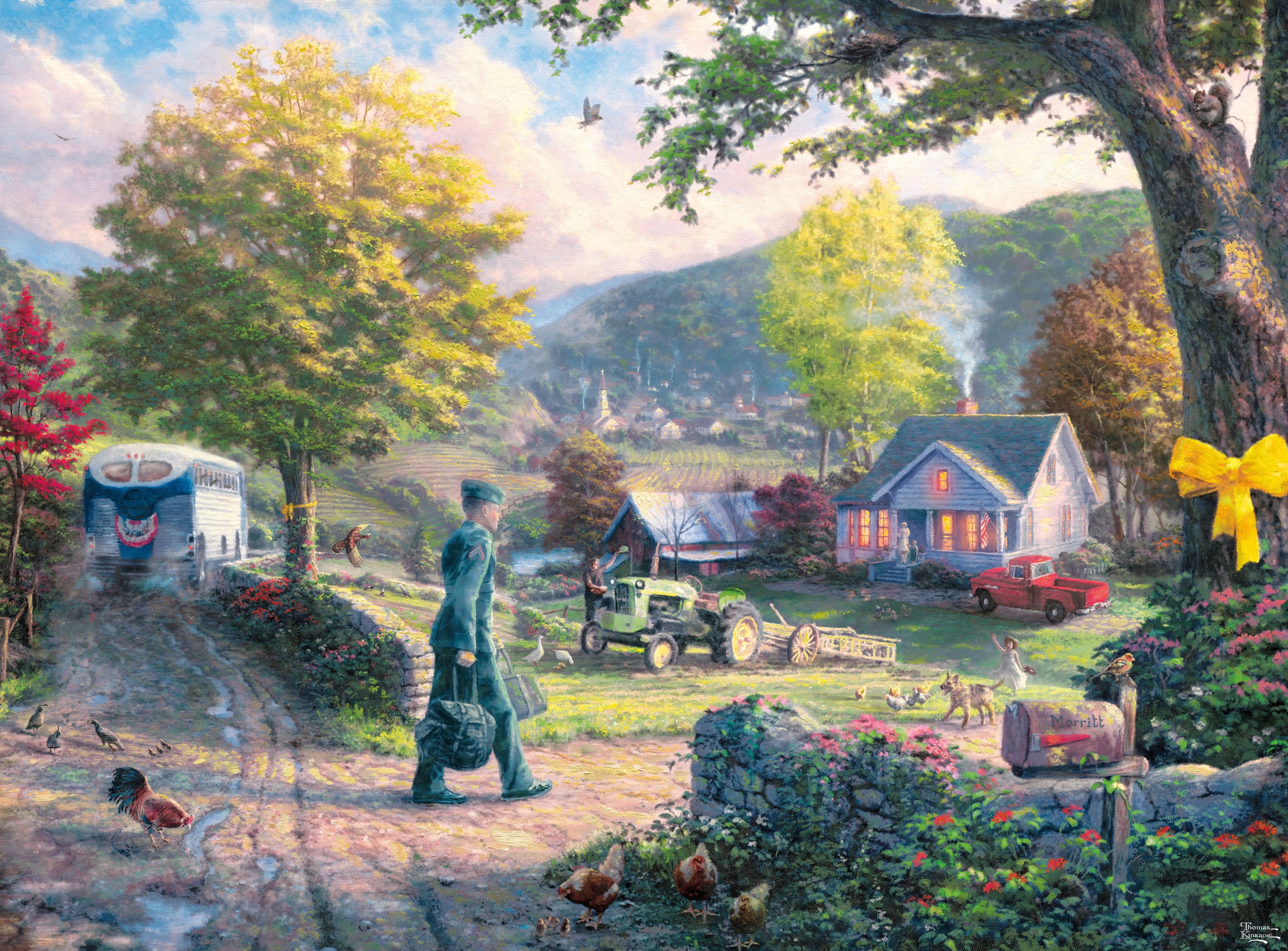 Ceaco Thomas Kinkade Homecoming Hero 1000-Piece Interlocking Jigsaw Puzzle for Adults Ages 14+