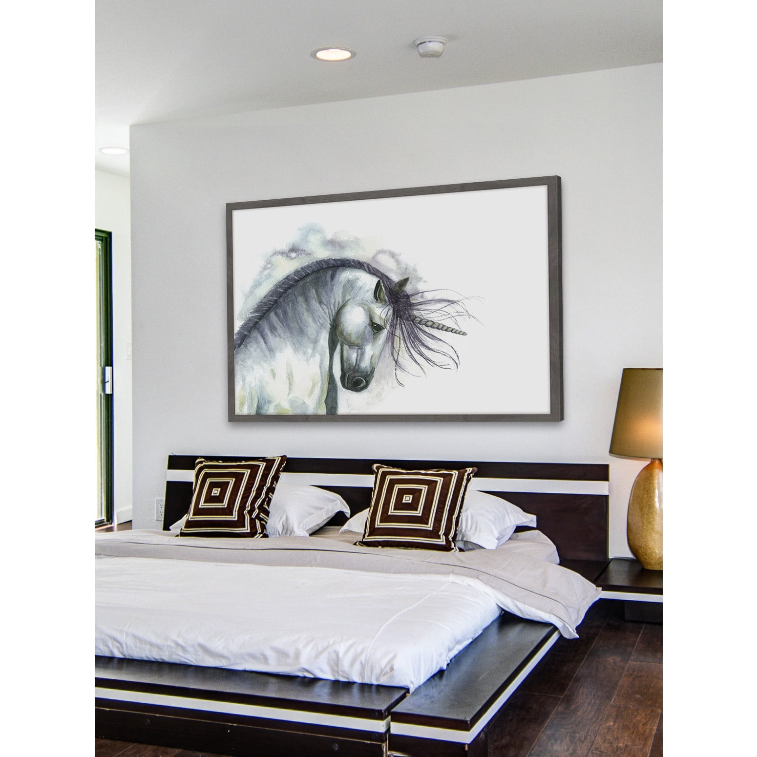 "Triumphant Unicorn" Framed Painting Print