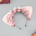 thumbnail image 2 of Lindo accesorio para el cabello de Lolita, diadema de Lolita de peluche de gato, diadema con orejas de gato de encaje, 2 of 4