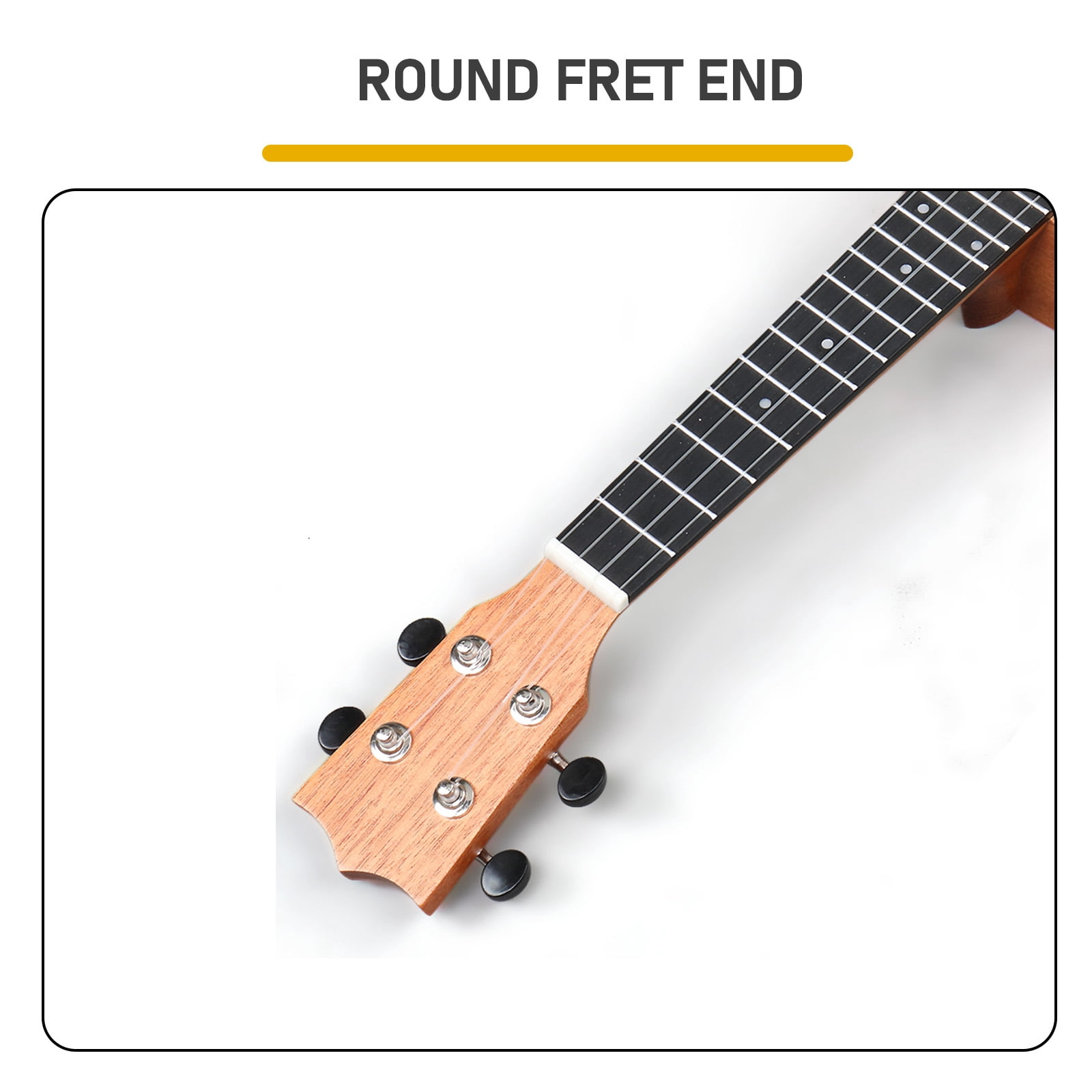 23 Inch Ukulele Beginner Kit with Bag Capo Strap Picks Tuner