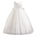 thumbnail image 3 of Dress Girls Flower Girl Dress White Tulle Dresses for Girls Princess Dress Toddler Children's Day Dresses for Girls 8-9 Years, 3 of 6