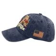 thumbnail image 6 of America Birthday Hat 250 Years Anniversary Hat Patriotic USA Baseball Cap Adjustable Distressed Print Soft Washed Cotton for 4th of July & Daily Wear Navy, 6 of 7