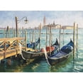 thumbnail image 2 of Strube, Ling 32x25 Gold Ornate Wood Framed with Double Matting Museum Art Print Titled - Stroll in Venice III, 2 of 4