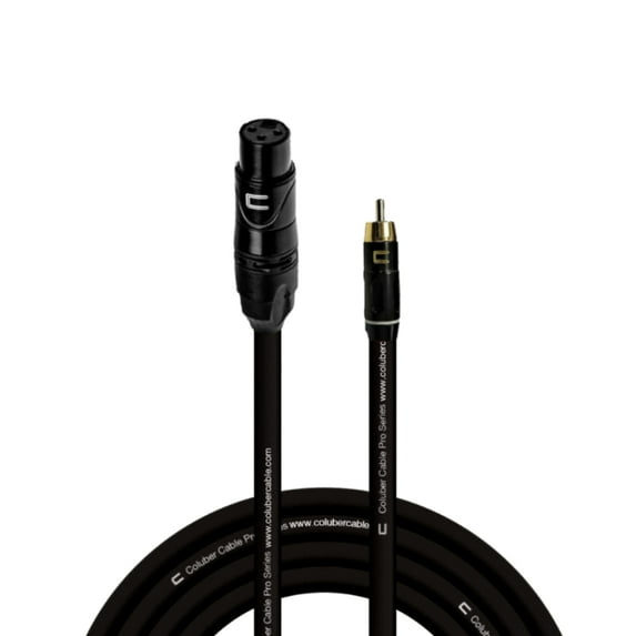 Coluber Cable Unbalanced XLR Female Cable to RCA Male - Pro 3-Pin Connector