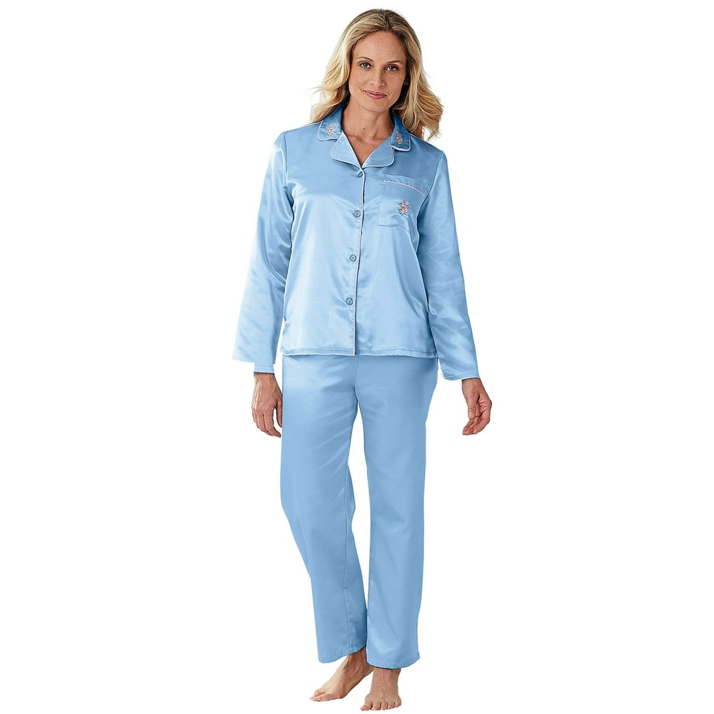 BrushedBack Satin Pajamas