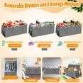 thumbnail image 5 of Extra Large Toy Storage Box with Lid Divider, Sturdy Collapsible Toys Organizer Chest Kids Storage Bins Boxes Baskets for Boys, Girls, Nursery, Bedroom, Living Room, Playroom, 40"x14"x16", Gray, 5 of 10