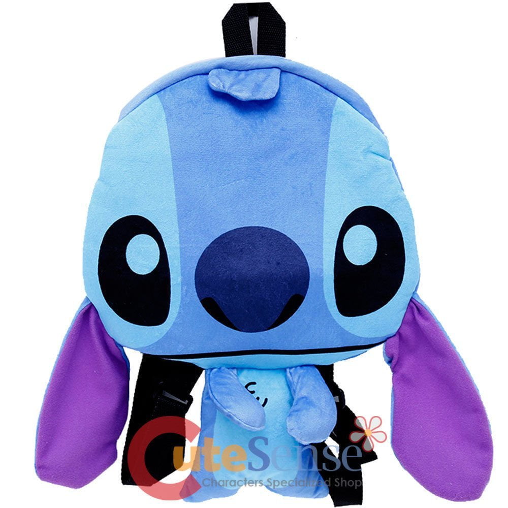 Disney Lilo and Stitch Flat Plush Doll Backpack 15in Stitch Costume Bag