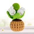thumbnail image 3 of Crochet Potted Plants with LED Light Handmade Crochet Bellflower Mini Knitted Fake Flower Simulation Immortal Flower, 3 of 8