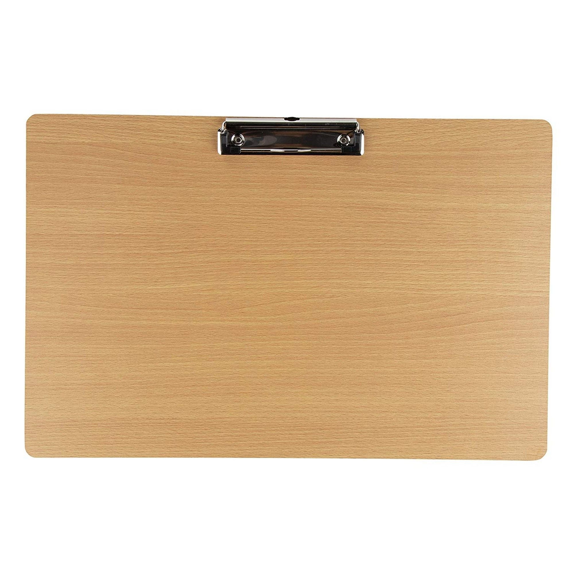 Landscape Clipboard with Low Profile Clip Horizontal Hardboard Clip Boards Paper Holders for