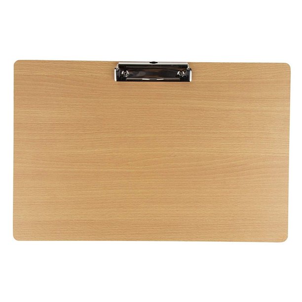 Landscape Clipboard with Low Profile Clip Horizontal Hardboard Clip