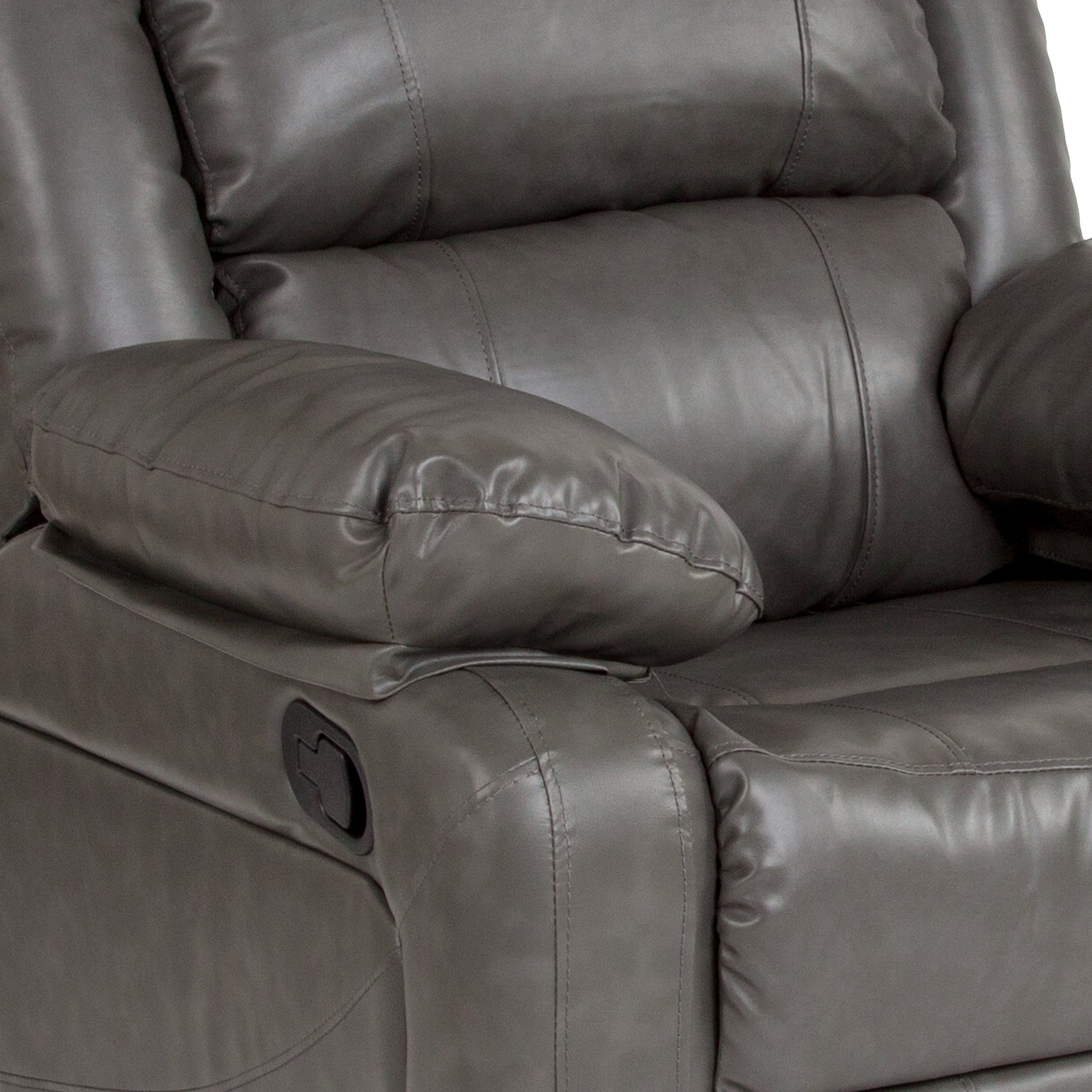 Flash Furniture Harmony Series Gray LeatherSoft Recliner