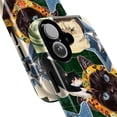 thumbnail image 2 of Black Cat and Tabby Cat Phone Case, Siamese Cat with Flower Headdress, Funny Cat Lovers iPhone Case for 17 16 15 14 13 12 11, 2 of 6
