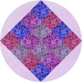 thumbnail image 1 of Ahgly Company Machine Washable Indoor Square Transitional Blossom Pink Area Rugs, 3' Square, 1 of 7