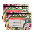 thumbnail image 2 of ALAZA 2 Pack Pencil Pouch Flamingo Flowers Pencil Case for 3 Ring Binder Clear Window Pencil Bag Organizers, 2 of 6