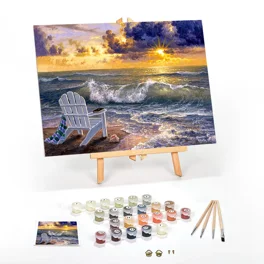 ArtSkills Paint by Number for Adults 2-Pack, 16” x 20” Stretched Canvas  Paint by Numbers with Premium Acrylic Paints & Paint Brushes, Colorful  Animals