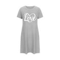 thumbnail image 4 of Miqool T Shirt Dresses for Women Summer Cute Graphic Print Dresses Casual Short Sleeve Loose Fit Lounge Shirt Dress Nightgowns, 4 of 5