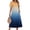 Blue, variant on Summer Dress for Women, Round Neck Pleated Midi Gradient Ombre Midi Sundress, Artistic Gradient Tunic Dress, Fashionable Rainbow Design Women Clothing (Blue XXL)
