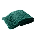 thumbnail image 2 of sunsanly Knitted Blanket with Tassels Lightweight Stretchy Woven Blanket for All Season Machine Washable Throw Blanket for Couch Bed Sofa, 2 of 8
