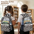 thumbnail image 4 of SEANATIVE Middle School Clear Backpack Kids Transparent Bookbag See Through Daypack Heavy Duty PVC Schoolbag School Accessory for Boys Girls Teens, Leopard Bow Print Gray, 4 of 7