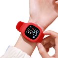 thumbnail image 2 of Eosunjian Digital Watch Sqaure Dial Adjustable Silicone Wrist Strap Accurate Time Clear Legible Display Decorative Ligtweight Unisex Wristwatch Red, 2 of 13