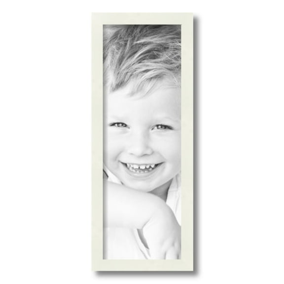 ArtToFrames 7" x 20" White Picture Frame, 7x20 inch White Wood Poster Frame (WOM-5138)