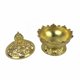 thumbnail image 4 of Quemador de Incienso con Forma de Loto, Metal y aleación de Zinc, Bronce, 2, Flor de Loto Incensario-Dorado XianweiShao 8390605953965, 4 of 5