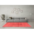 thumbnail image 3 of Ahgly Company Indoor Square Oriental Red Industrial Area Rugs, 3' Square, 3 of 4