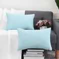 thumbnail image 2 of Unique Bargains 2-pcs Corduroy Decorative Throw Pillow Covers Light Blue 12"x18", 2 of 8