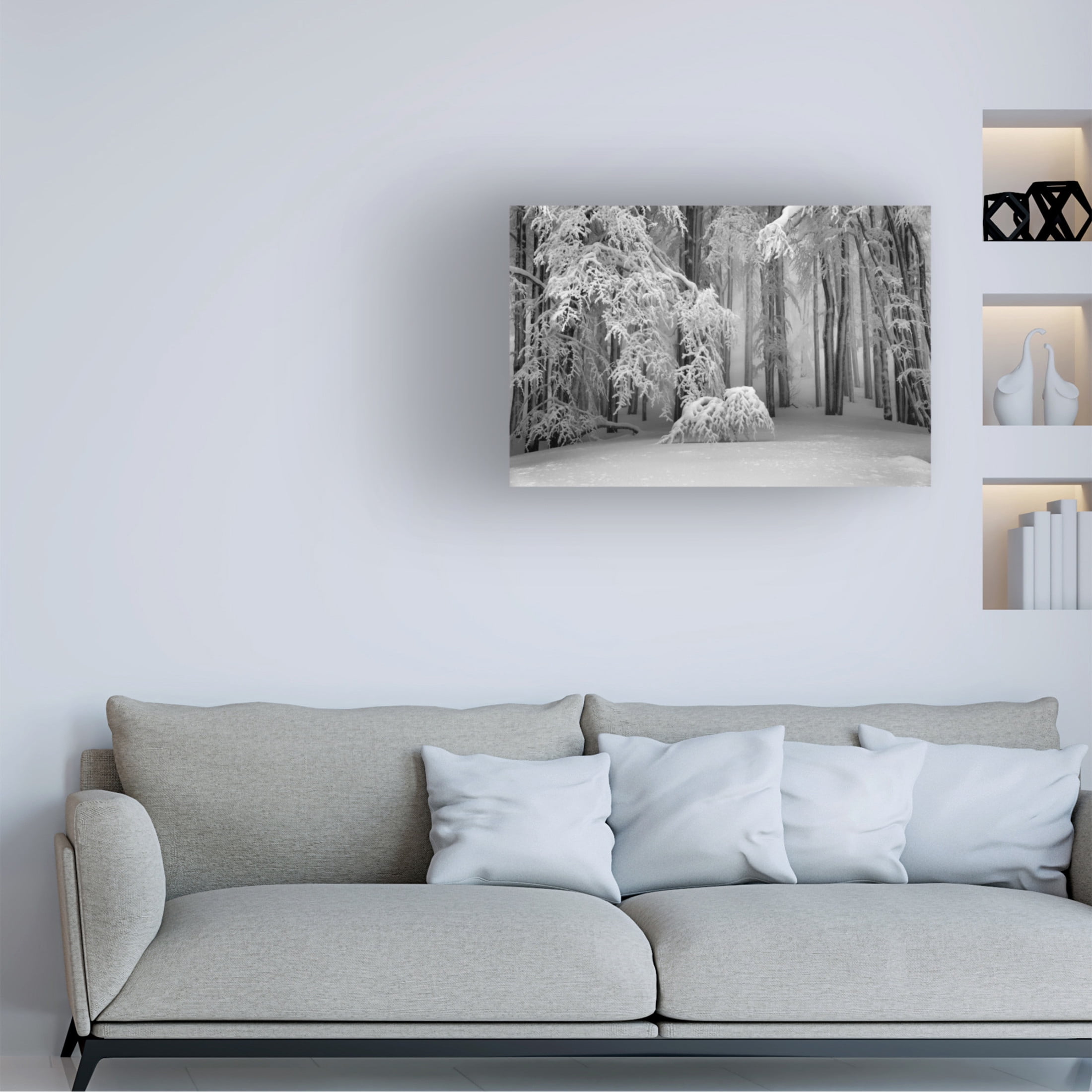 Canvas Wall Art - Ales Klabus 'Perfect Winter' Wall Art for Living Room, Bedroom, or Office Décor by Trademark Fine Art - 47 x 30 Inches