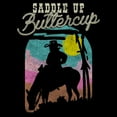 thumbnail image 2 of Junior's Lost Gods Saddle Up Buttercup Graphic Tee Black X Large, 2 of 3