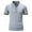 Gray, variant on Mens Shirts Summer Men Casual Solid Button Short Sleeve Stand Collar Pullover T-Shirt Tops