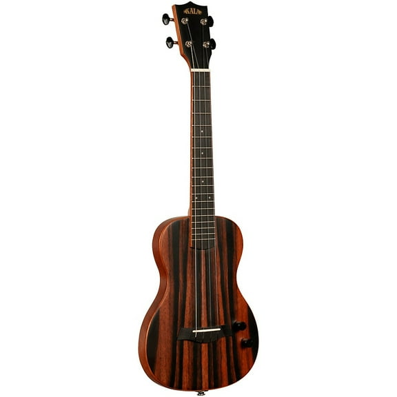 Kala Striped Ebony Solid Body Tenor Ukulele, with EQ & Bag