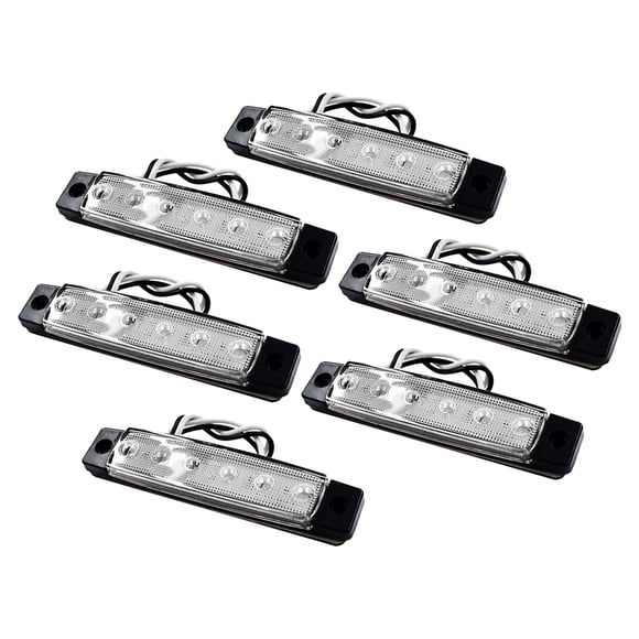 Milisten 6Pcs Marine Boat Lights 6 LEDs Interior Lights Waterproof Boat Navigation Lights