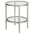 thumbnail image 4 of Henn&Hart 20" Satin Nickel Finish Metal/Glass Side Table, 4 of 7