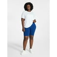 thumbnail image 3 of Terra & Sky Women's Plus Size Bike Shorts with Pocket, Sizes 0X-5X, 3 of 5