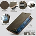 thumbnail image 3 of ELEHOLD Magnetic Detachable Wallet Case for iPhone 13, Shockproof Faux Leather Stand RFID Card Slots Detachable Mag-Safe Magnetic Case Cover,Removable Back Shell,Coffee, 3 of 12