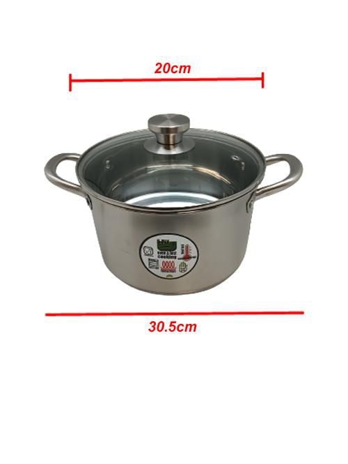 Sunwealth Marmite en acier inoxydable avec fond de 5 couches d'épaisseur et son couvercle.