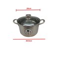 thumbnail image 1 of Sunwealth 5-ply bottom 5.12 quart heavy duty stainless steel soup pot with glass lid., 1 of 2
