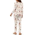 thumbnail image 5 of Tutoliy Halloween Pajama Set Cat Pumpkin Printed Sleepwear Drawstring Pajamas Ghost Bat Printed Loungewear Soft 2 Piece Pjs Set, L, 5 of 7