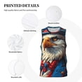 thumbnail image 3 of Pofeuu Surreal Bald Eagle Gentleman Print Basketball Jersey, Shirts for Men Youth Basketball Jersey Crew Neck-Small, 3 of 6