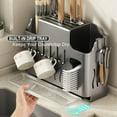 thumbnail image 4 of Universal Knife Holder and Kitchen Utensil Holder, Space Saver Knives Organizer, Stainless Steel, Modern Fashion Kitchen Home, Black, 4 of 6