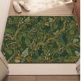 thumbnail image 2 of A rectangular flannel floor mat with Victorian Vine and Leaf Green Area Rug Print.Machine washable,made of polyester,suitable for outdoor porch,kitchen, living room,bathroom., 2 of 6