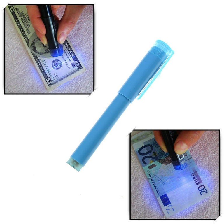 2pcs Banknotes Checkering Tools Portable Mini Currency Detector Pen  Lightweight Banknotes Tester Pen Graffiti for US Dollar Bill