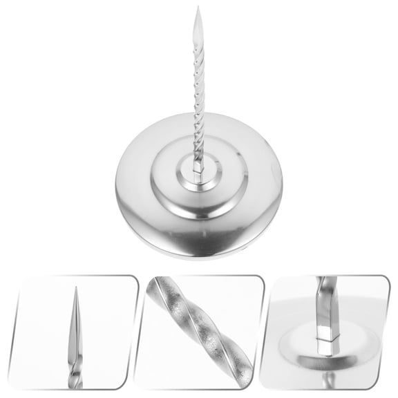 FOMIYES Stainless Steel Receipt Holder Plated Silver Kitchen Bill Organizer for Notes Memos