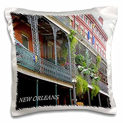 3dRose French Quarter New Orleans, Pillow Case, 16 by