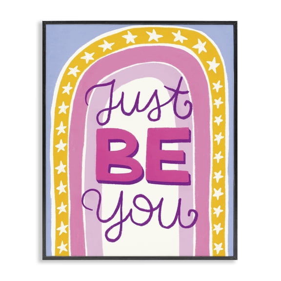 Stupell Industries Contemporary Just Be You Inspirational Black Framed Giclee Art, 11 x 14, by Kristina Hultkrantz