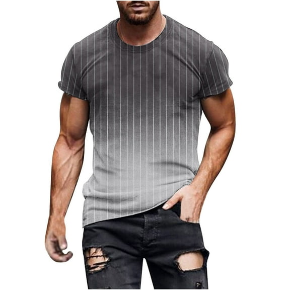 YUNAFFT New Fashion Casual Men T-shirt Print Sports Short Sleeve Round-Neck Blouses Top St. Parik's Day