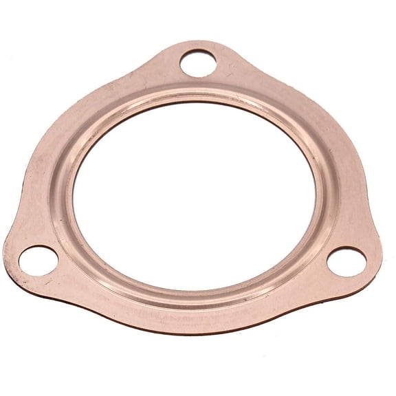 YIUIY 2Pcs 2.5"Universal Copper Header Exhaust Collector Gaskets Flanges 3-Hole 2-1/2"