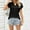 Black-03, variant on perfectbot Women Blouses Plain Short Sleeve Cutout Summer V-Neck Shirts Beach Vacation Fashion Outfits Size S-XXL